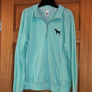 Teal PINK Victoria Secret 3/4 Zip